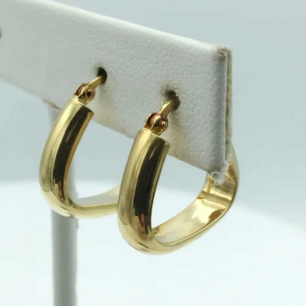 18K Small Hoop Earrings - image 3