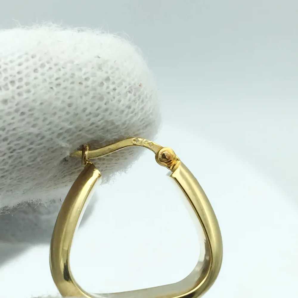 18K Small Hoop Earrings - image 4