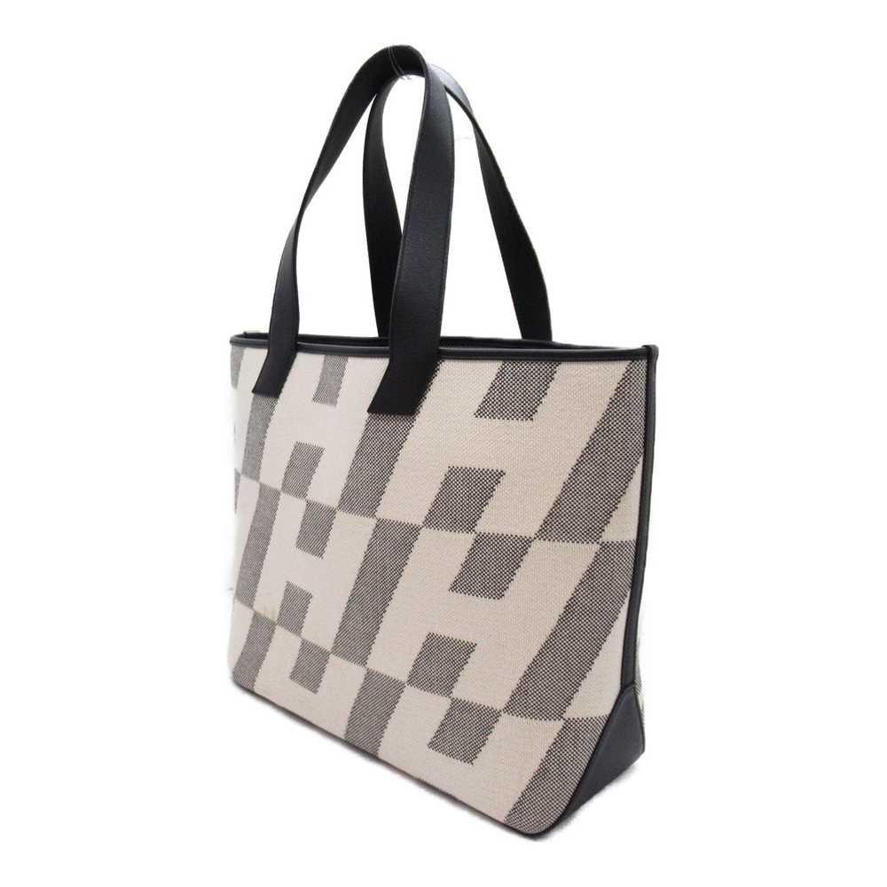 Hermes HERMES Anne Vie 40 Tote Bag White Black Ti… - image 3