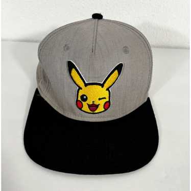 Vintage Pokemon Pikachu Cap Hat Mens Gray Adjusta… - image 1