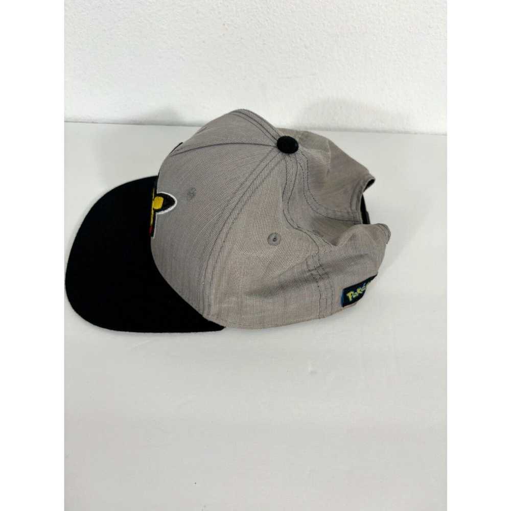 Vintage Pokemon Pikachu Cap Hat Mens Gray Adjusta… - image 4