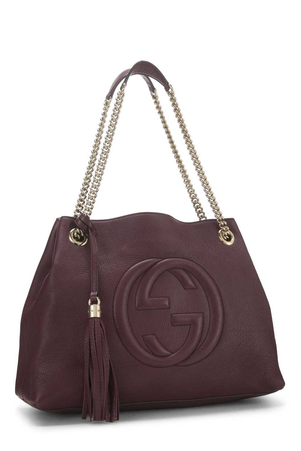 Burgundy Leather Soho Chain Tote - image 2