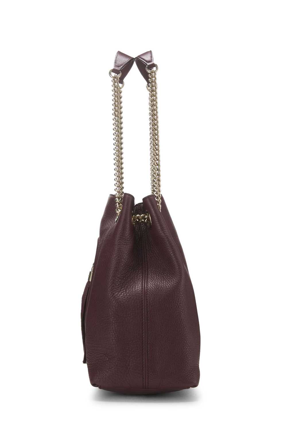 Burgundy Leather Soho Chain Tote - image 3