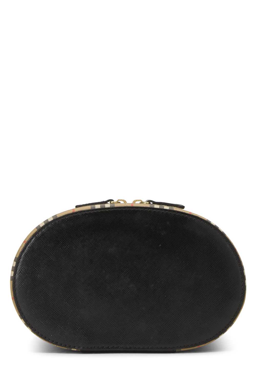 Black Haymarket Check Canvas Round Vanity - image 5