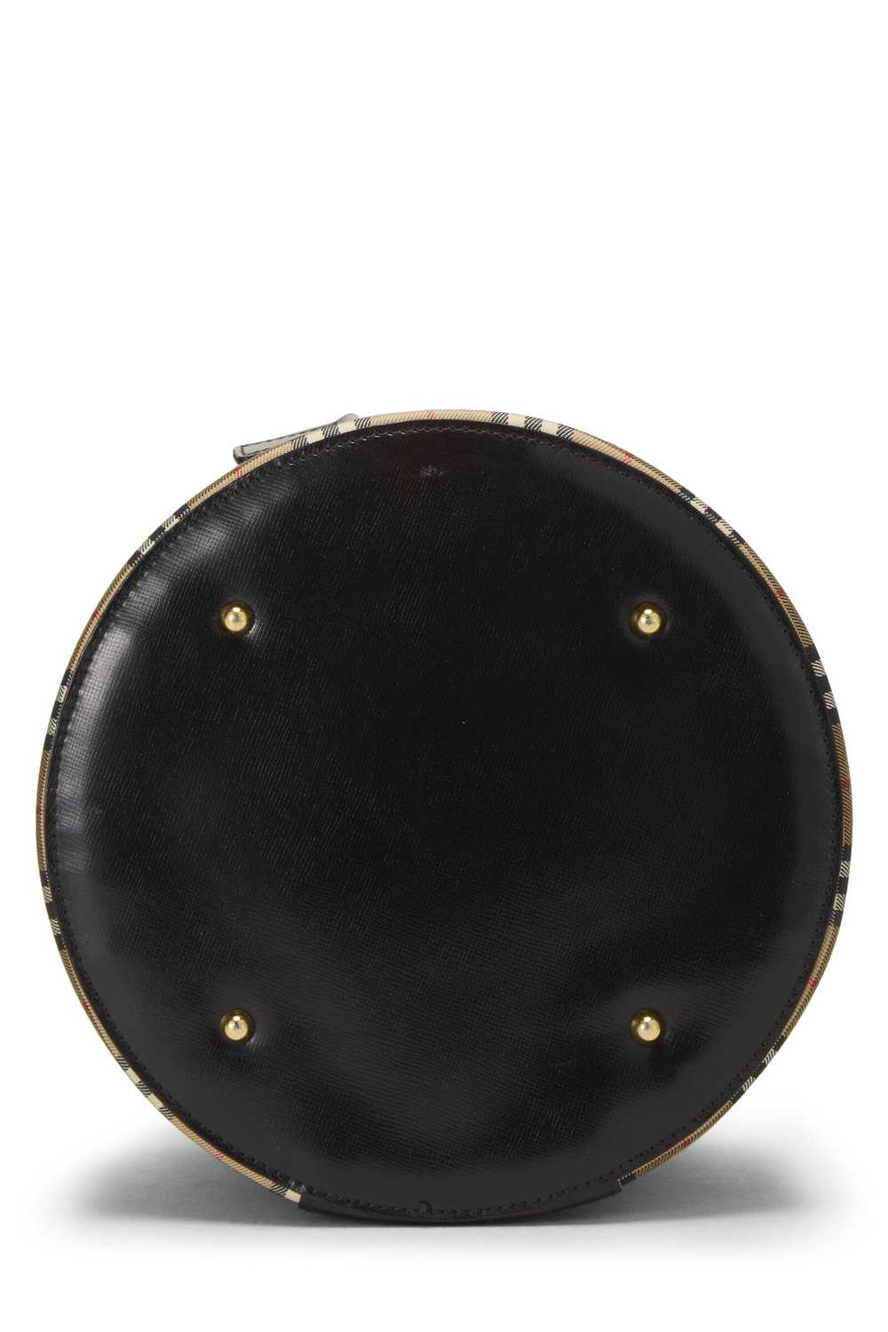 Black Haymarket Check Canvas Round Vanity - image 5