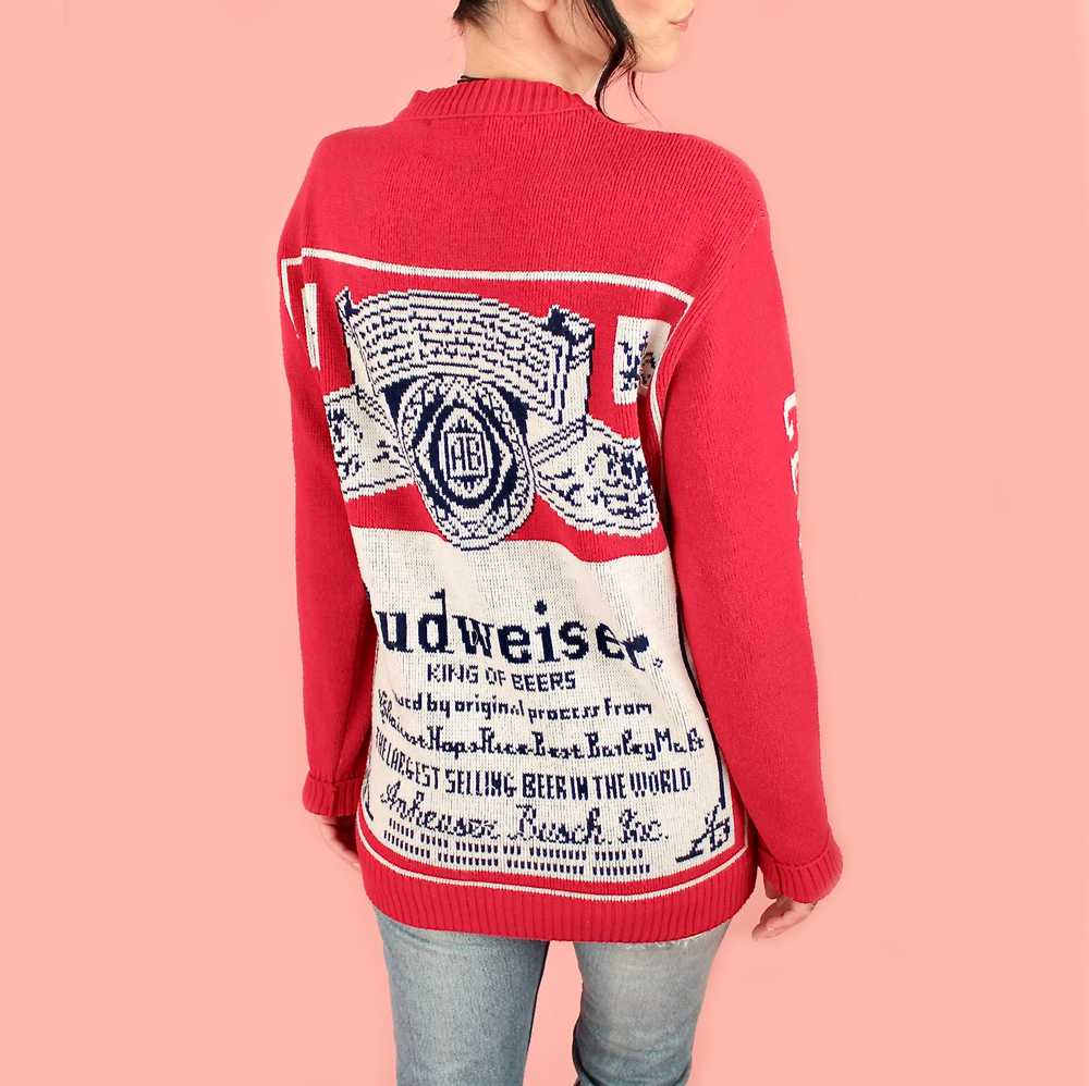 Vintage 70's Genuine Budweiser Pop Art Sweater - image 3