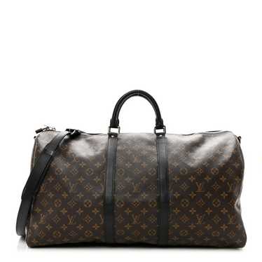 LOUIS VUITTON Monogram Macassar Keepall Bandoulie… - image 1