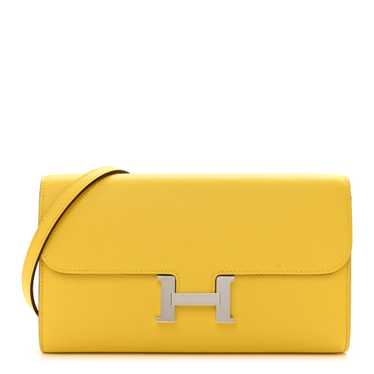 HERMES Epsom Constance Long Wallet To Go Jaune de… - image 1