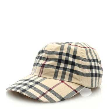 BURBERRY Cotton Archive Check Baseball Cap L Stone - image 1