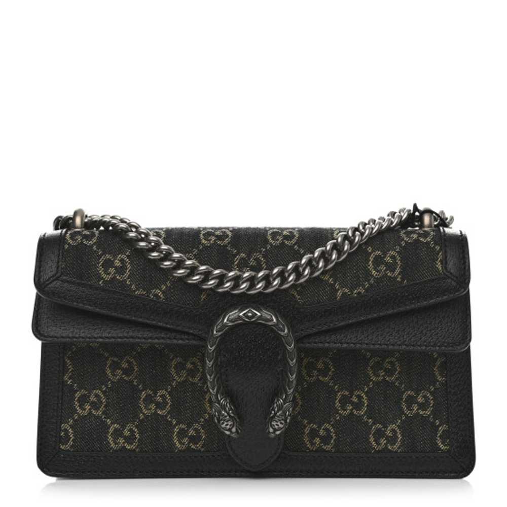 GUCCI Jacquard Black Denim GG Monogram Textured D… - image 1