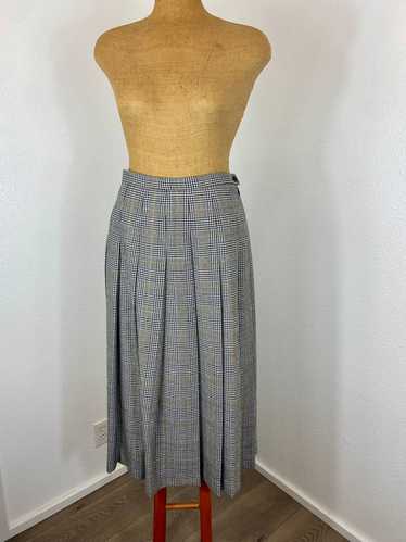 Pendleton Wool Pleated MIDI Hounds Tooth Skirt (8… - image 1