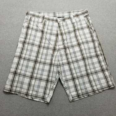 Burnside Burnside Mens Shorts 34 Plaid Casual Pock