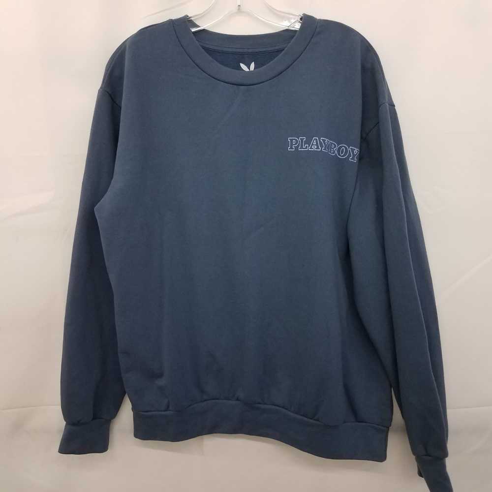 PLAYBOY Navy Blue Crewneck Sweatshirt Size L - image 1