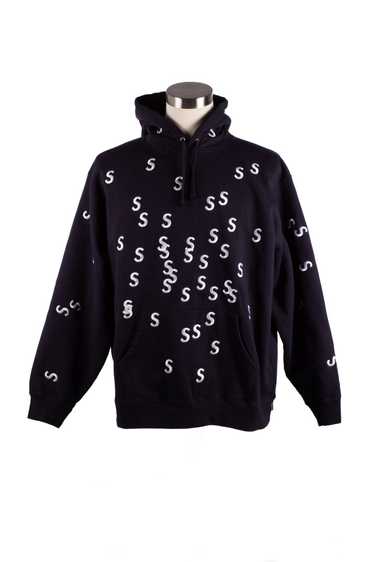 Supreme SUPREME DARK NAVY/WHITE COTTON "S" HOODIE