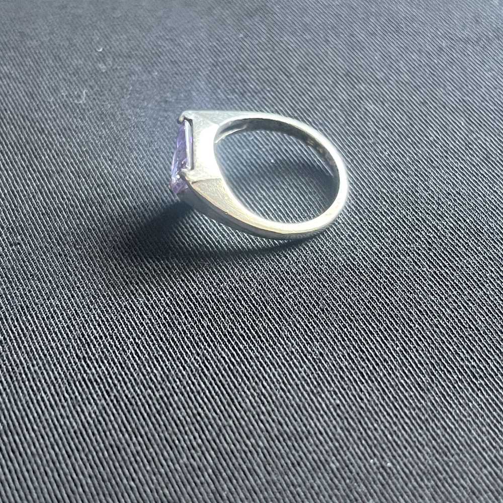 Avant Garde × Vintage Sterling Silver Ring Size 5… - image 2