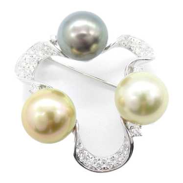 Other TASAKI Pearl diamond Brooch Clear Mulch colo