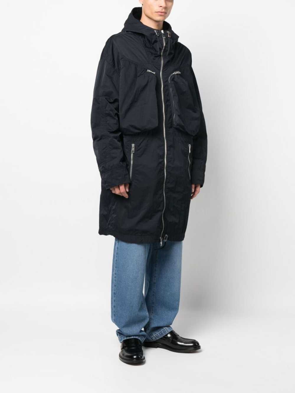 Bottega Veneta Blue Technical Hooded Parka Coat - image 1