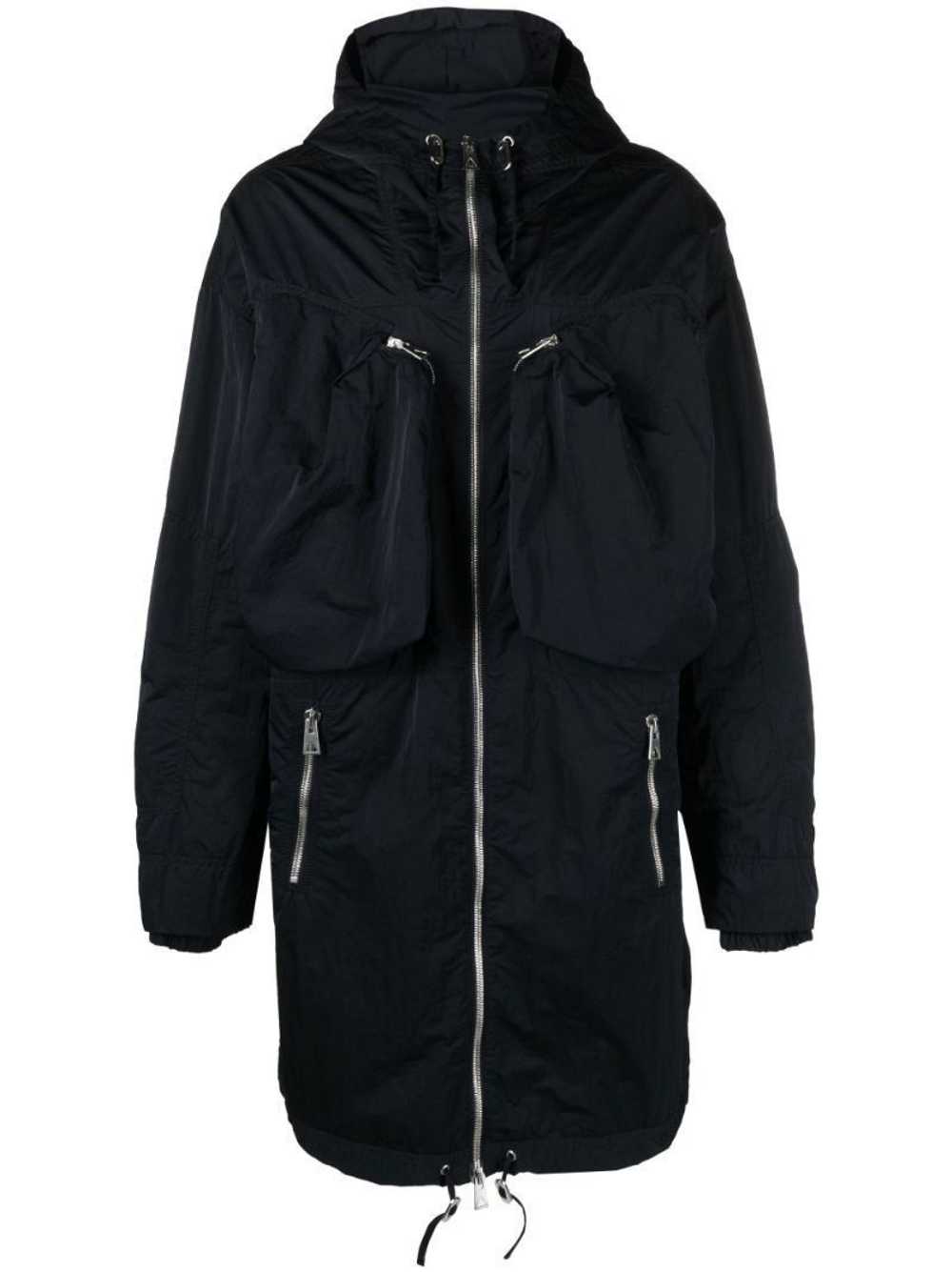 Bottega Veneta Blue Technical Hooded Parka Coat - image 2