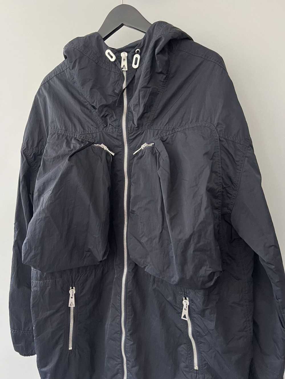 Bottega Veneta Blue Technical Hooded Parka Coat - image 3