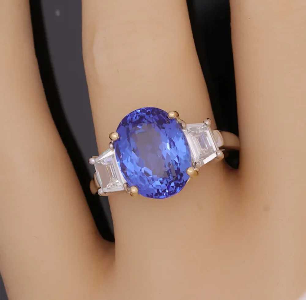 GIA Cert 8.29 Carat Tanzanite One Carat VS-2 Diam… - image 7