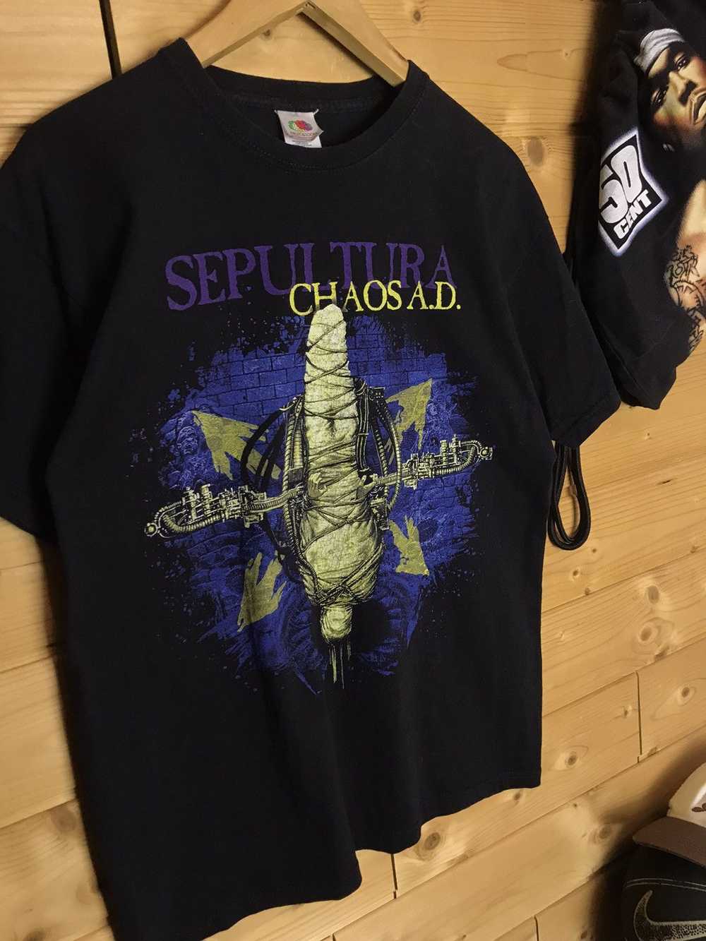 Band Tees × Rock T Shirt × Vintage Sepultura Chao… - image 3