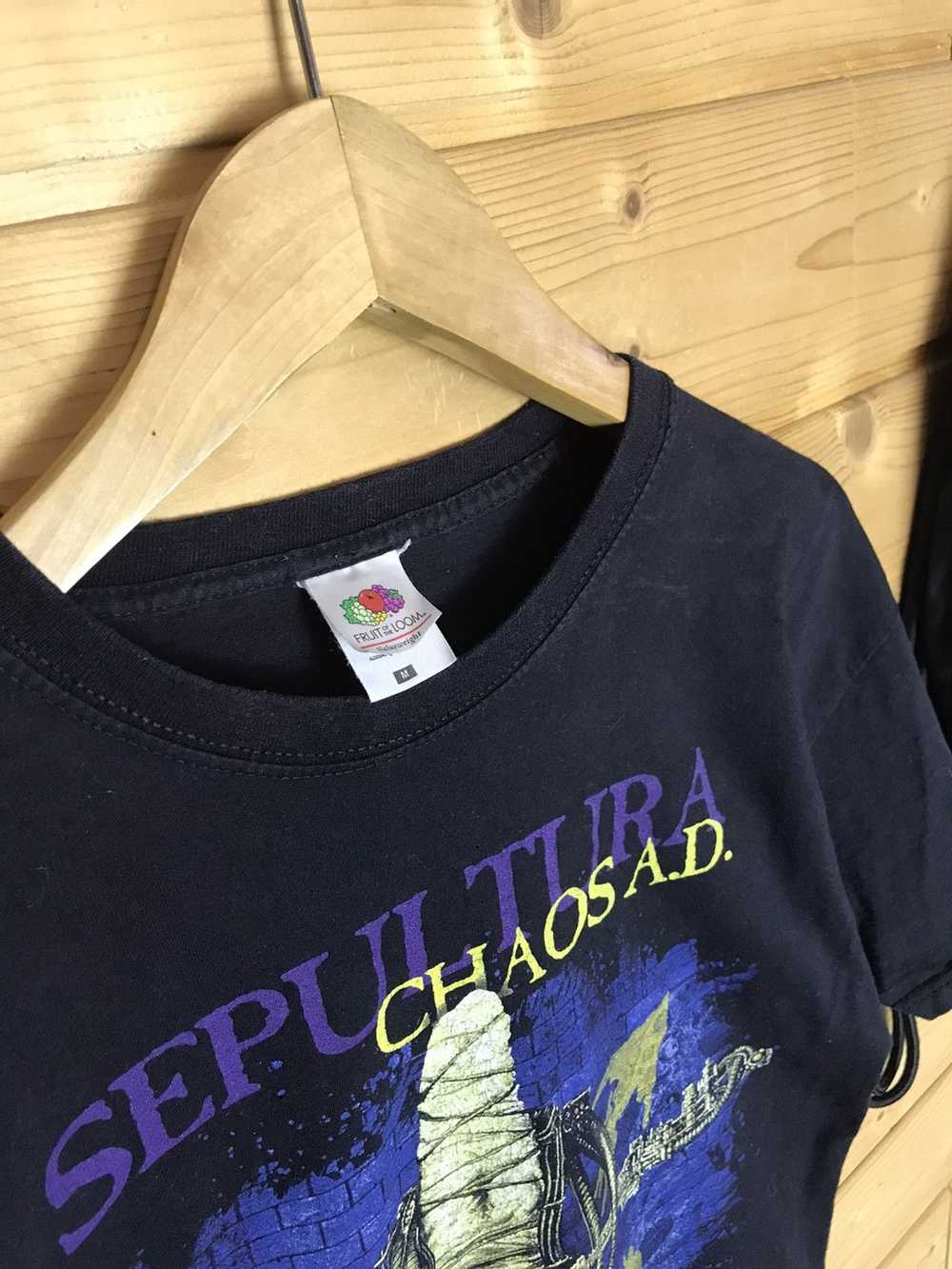 Band Tees × Rock T Shirt × Vintage Sepultura Chao… - image 6