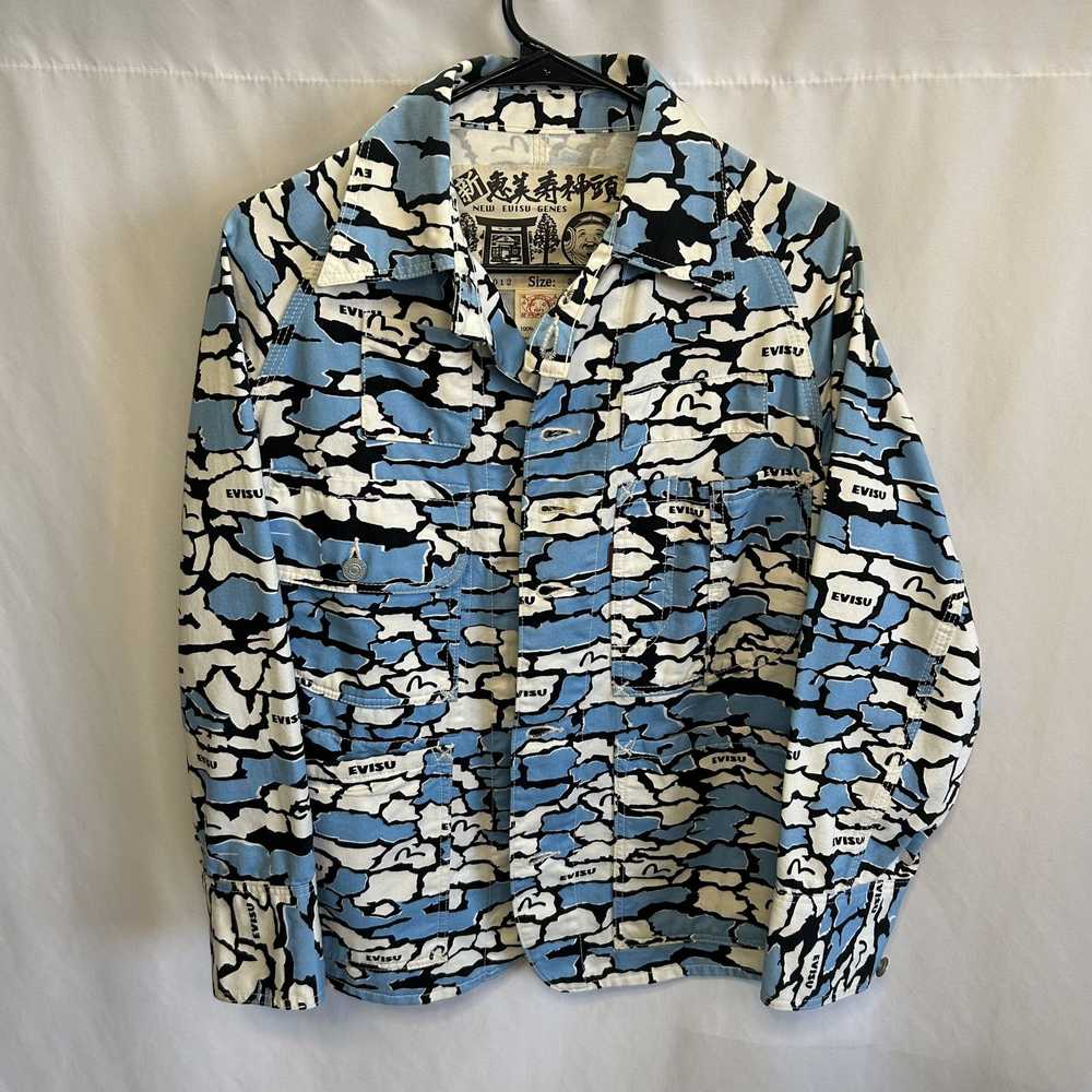 Evisu Vintage Evisu Blue Stonewall Pattern Jacket - image 1