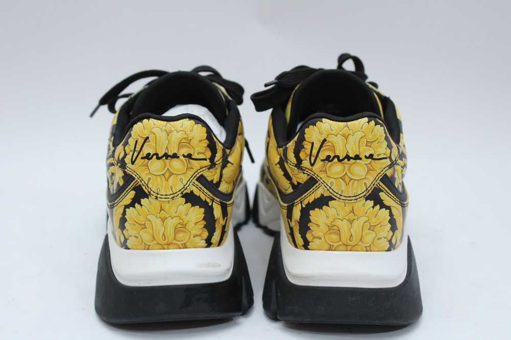 Versace Versace Black/Yellow Barocco Print Leathe… - image 11