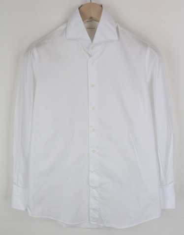 Suitsupply 38/15 Slim Fit White Cotton Button-Up S