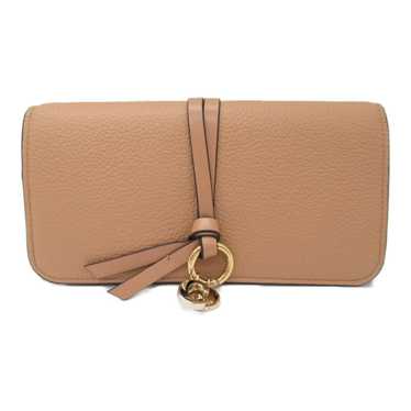 Chloe Chloé Bifold long wallet Brown Light Tan le… - image 1