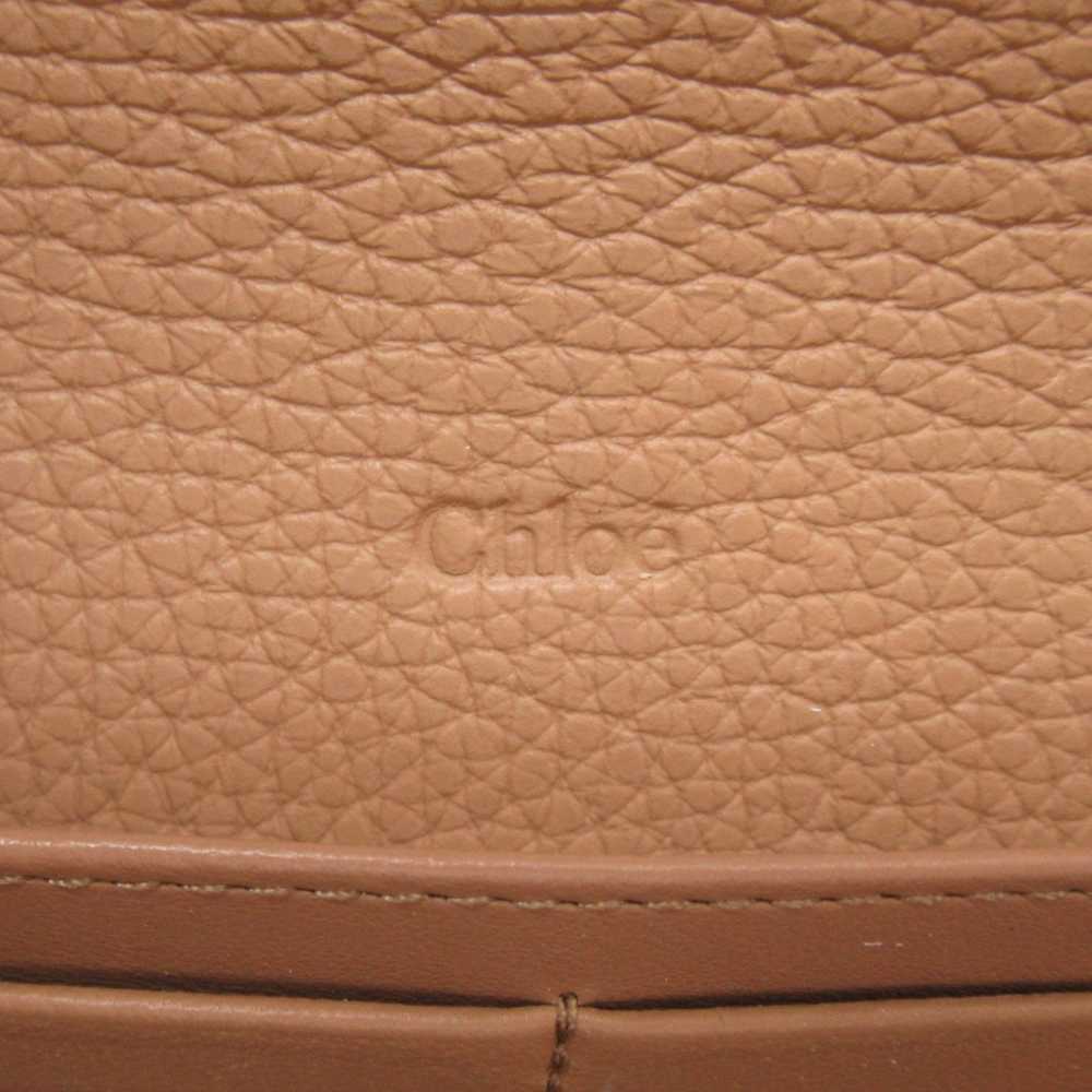 Chloe Chloé Bifold long wallet Brown Light Tan le… - image 6