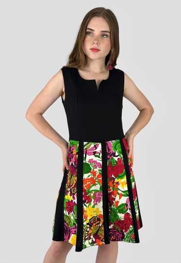 Dieter Gerhard 70's Black Sleeveless Floral Mini D