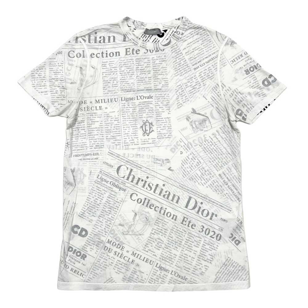 Dior Dior x Daniel Arsham Newspaper Print Tee Bei… - image 1