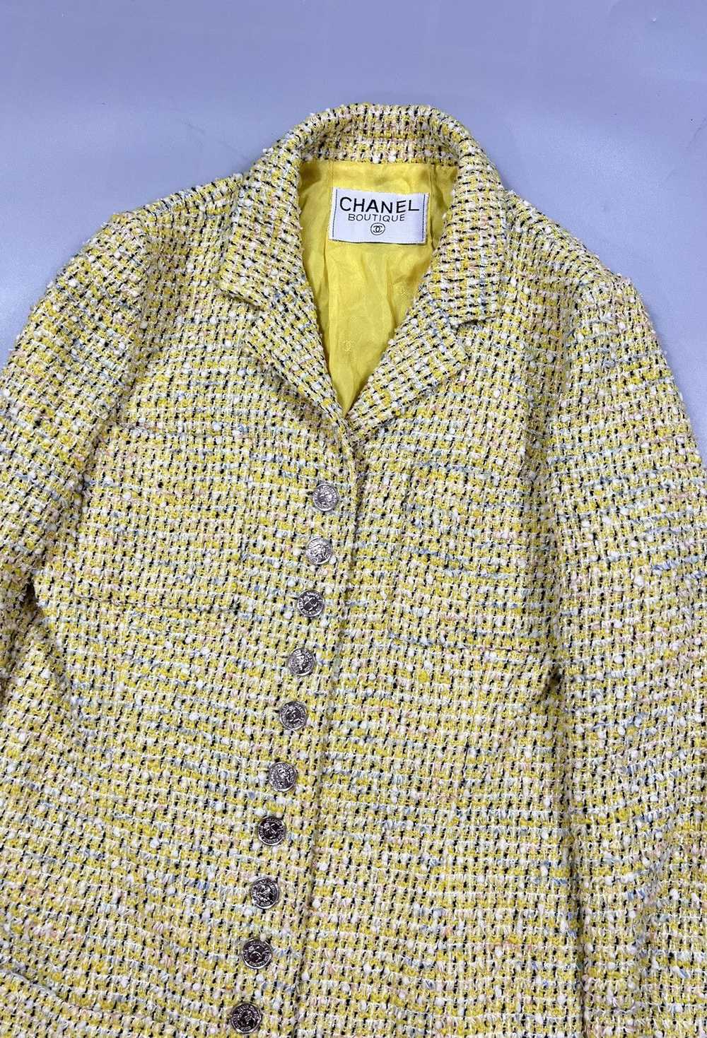 Chanel × Vintage Rare VTG Chanel yellow 1996 Tweet - image 6