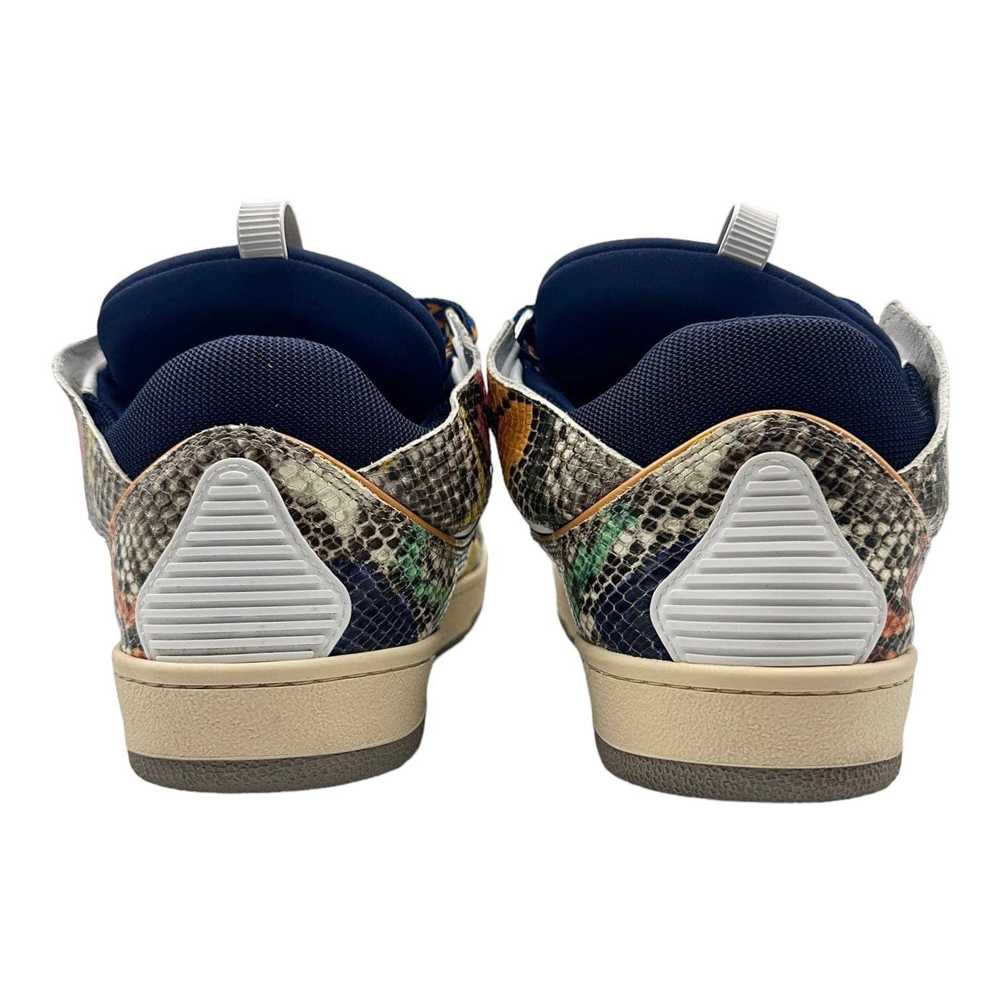 Lanvin Leather Curb Sneaker Snakeskin Multi - image 6