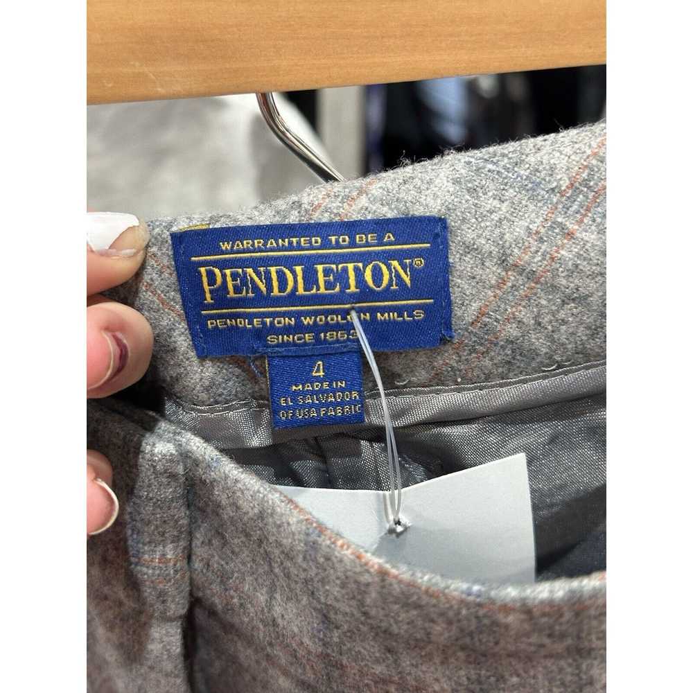 Pendleton VTG Pendleton Gray Plaid Wool Straight … - image 3