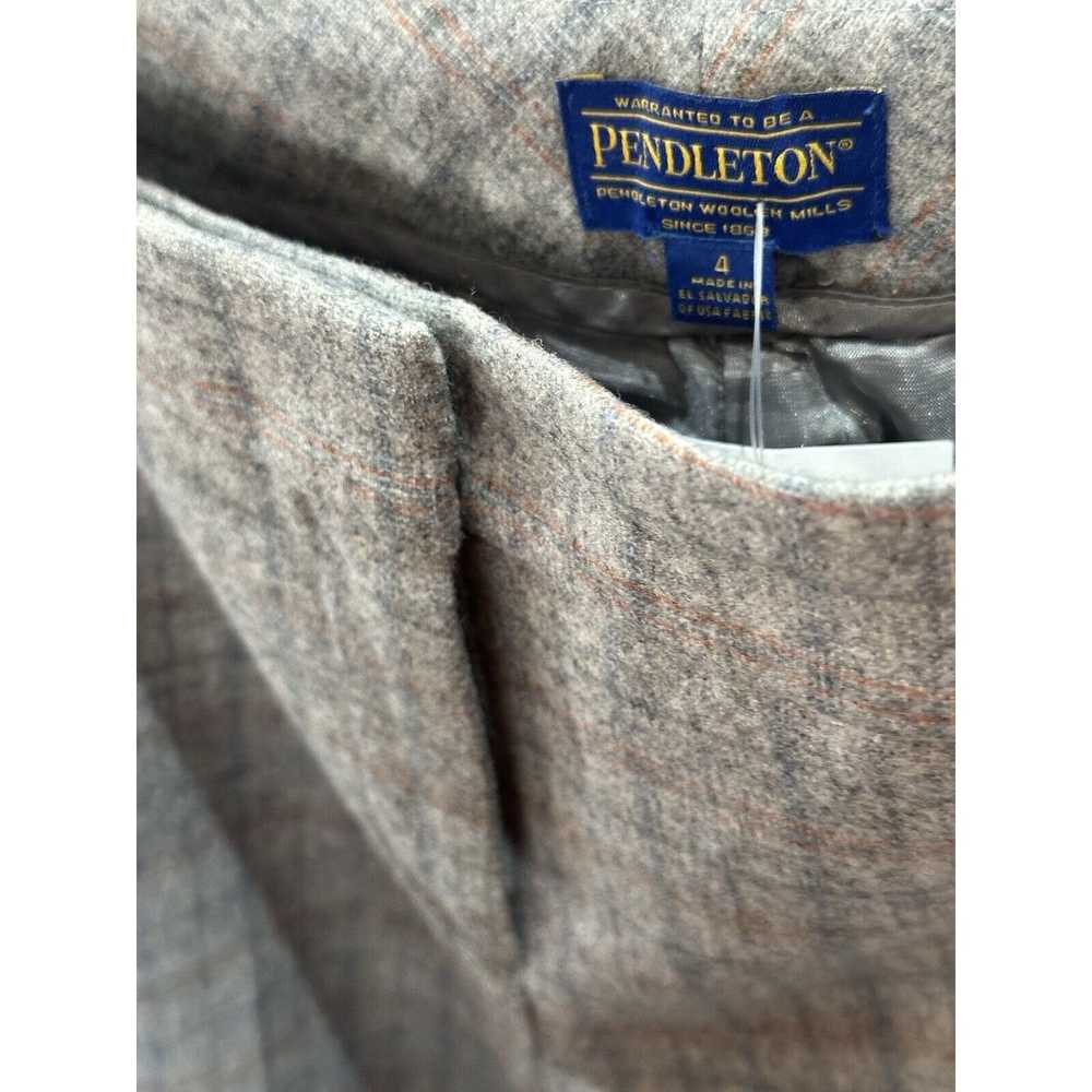 Pendleton VTG Pendleton Gray Plaid Wool Straight … - image 4