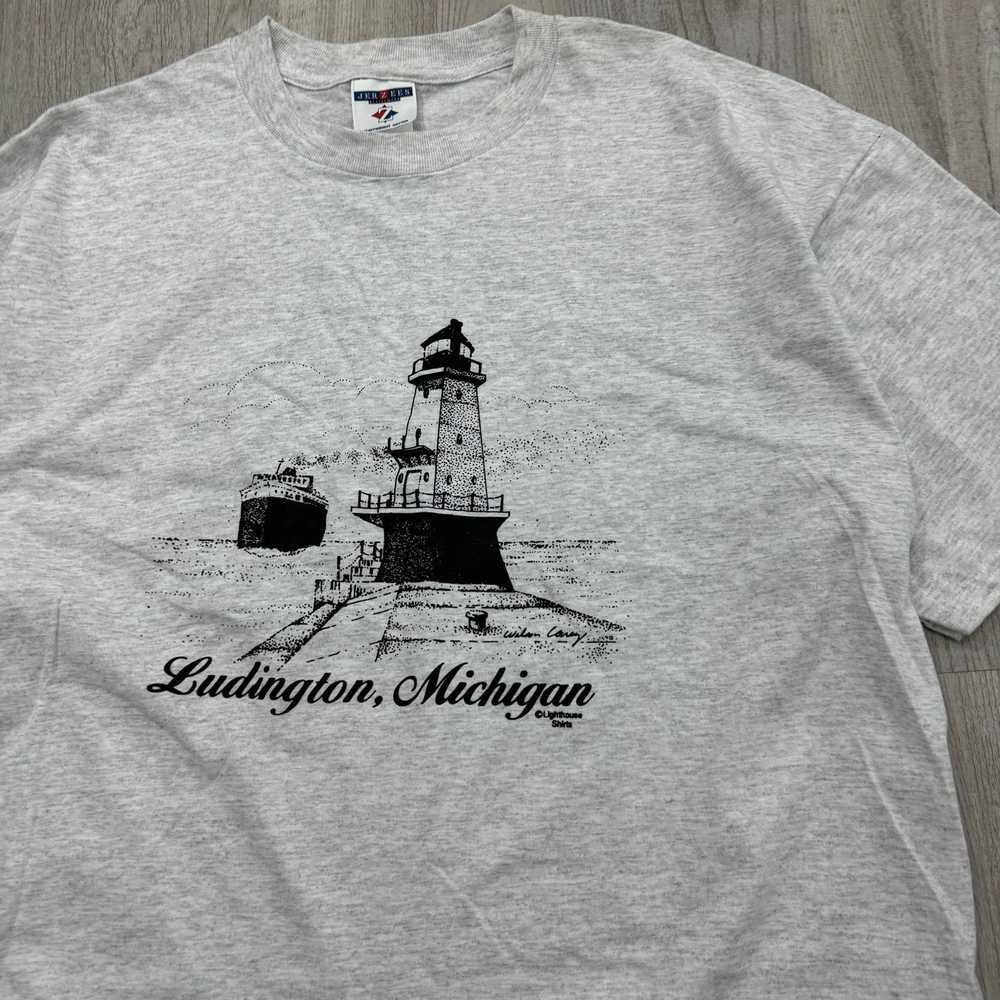 Vintage Vintage Ludington Michigan Shirt Men's Ex… - image 3