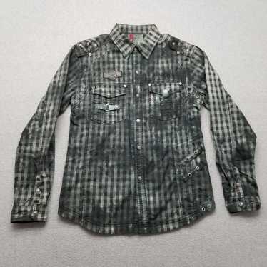 Fusai Fusai Shirt Mens M Button Up Long Sleeve Sn… - image 1