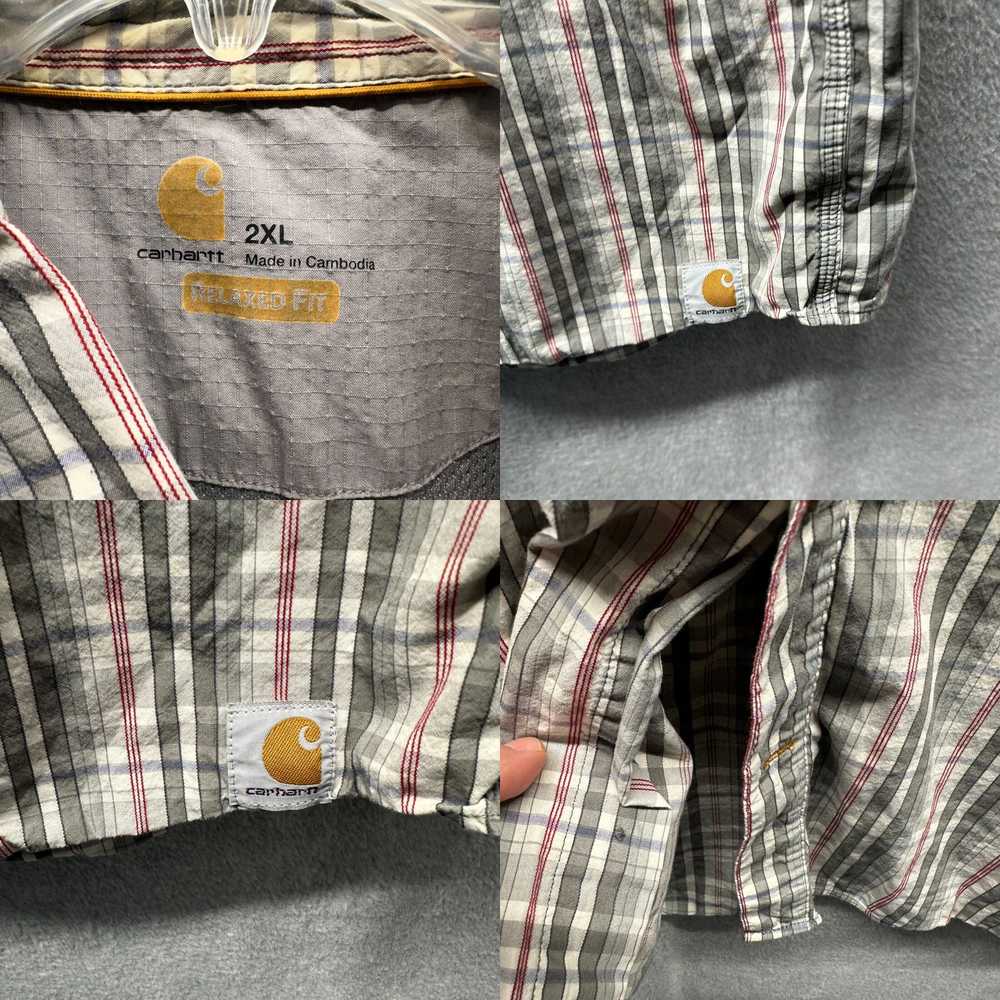 Carhartt Carhartt Shirt Adult 2XL XXL Gray Red Fo… - image 4