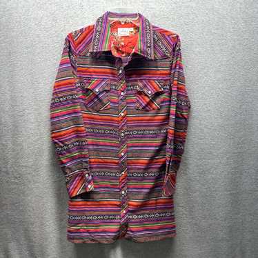 Vintage Cowgirl Justice Shirt Dress Womens Small P