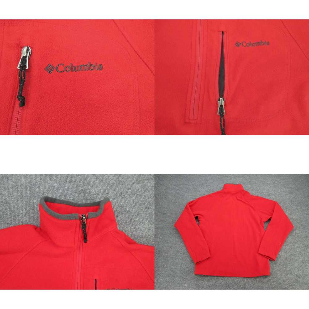 Vintage Columbia Sweater Mens Small Red Fleece Qu… - image 4