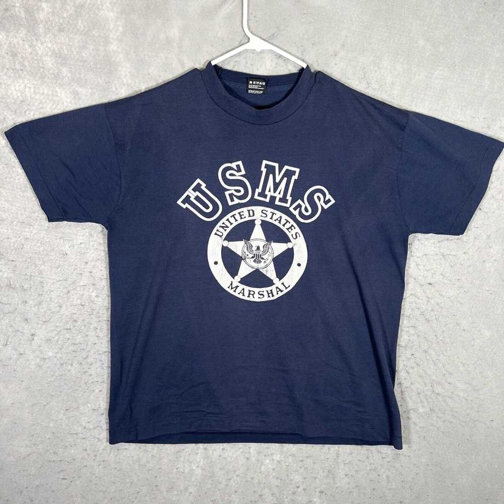 Fruit Of The Loom A1 Vintage 80s USMC Marshal T S… - image 1