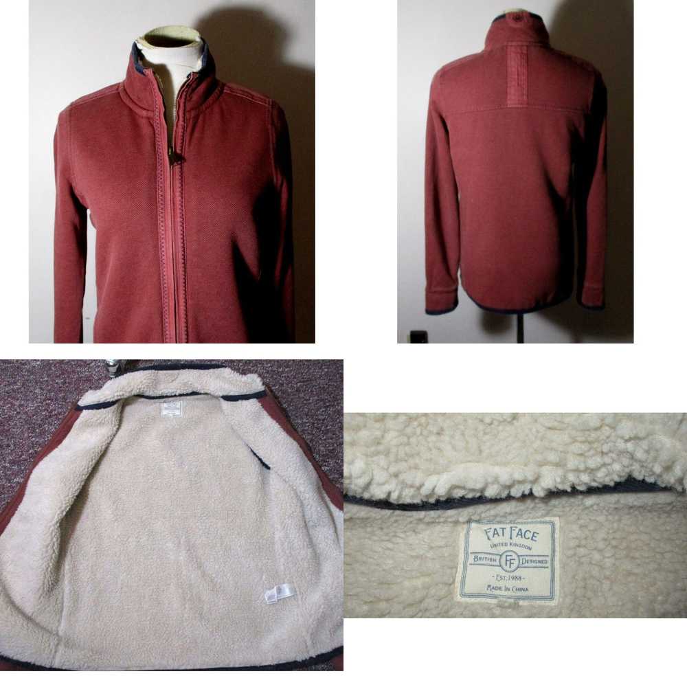 Vintage Women's FAT FACE Burnt Red Full Zip Insul… - image 4