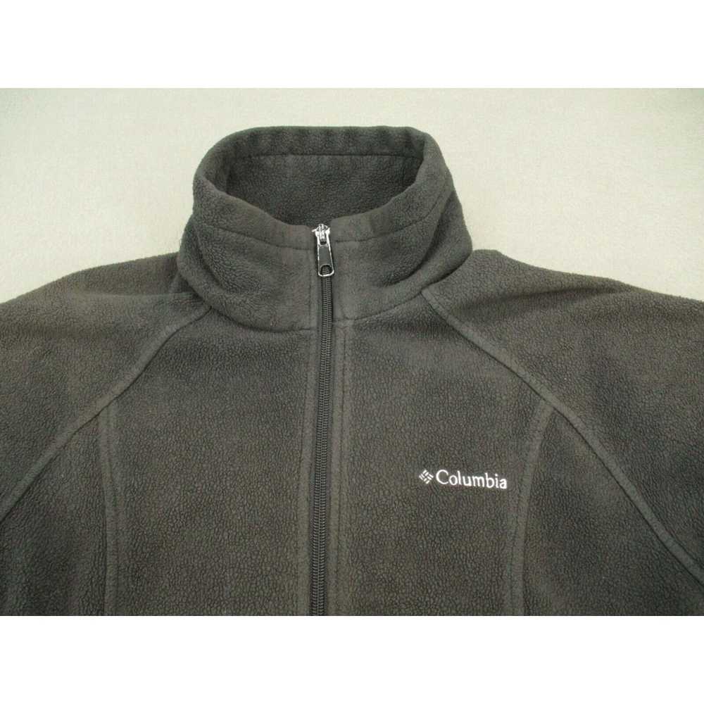 Vintage Columbia Adult Jacket Medium Black Fleece… - image 3