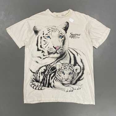 Vintage 90s White Tiger Tee - image 1