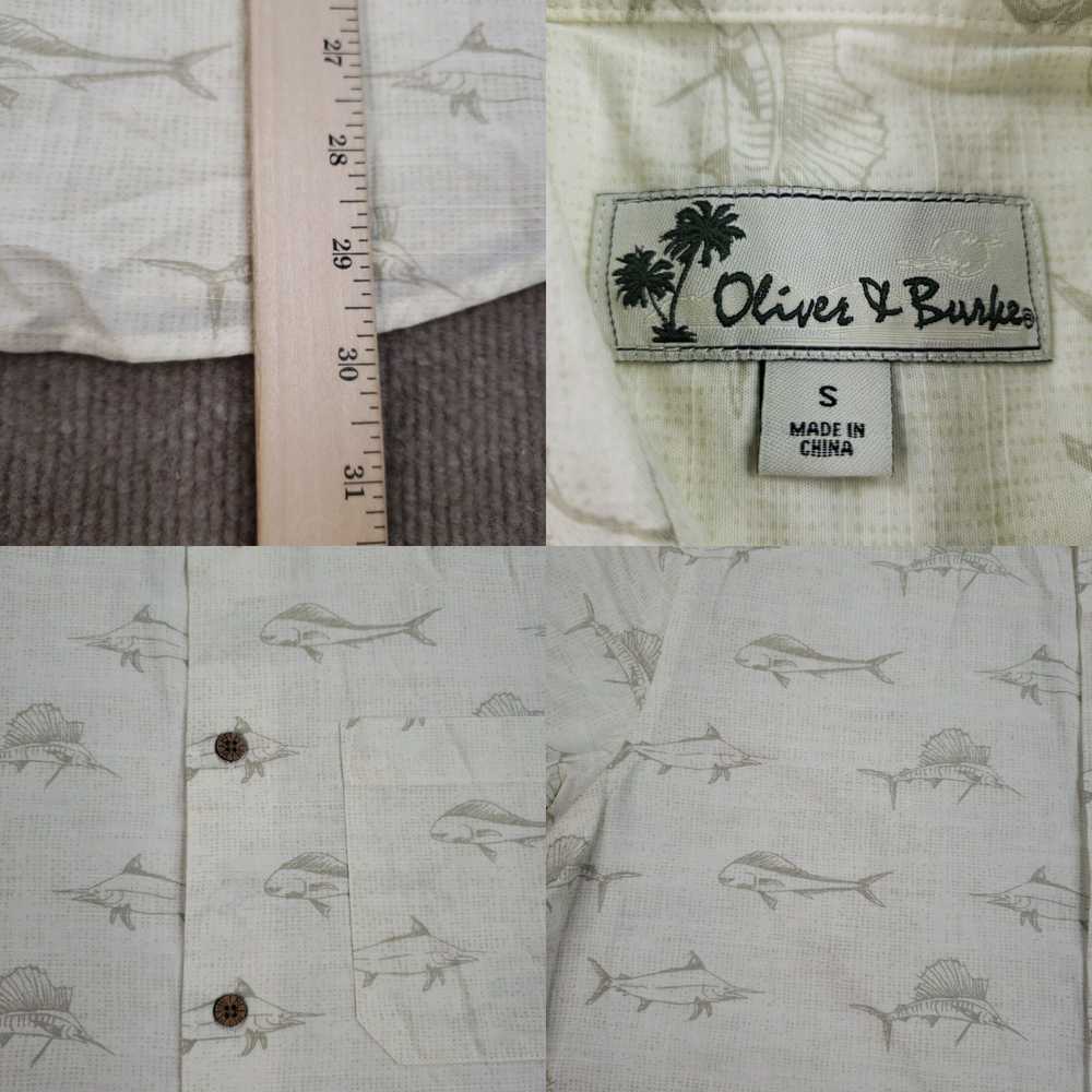 Vintage Oliver + Burke Shirt Mens Small Beige But… - image 4