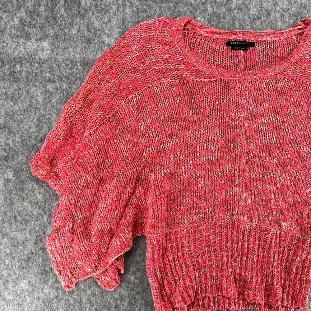 Vintage BCBG Maxazria Womens Pink Loose Knit Swea… - image 2