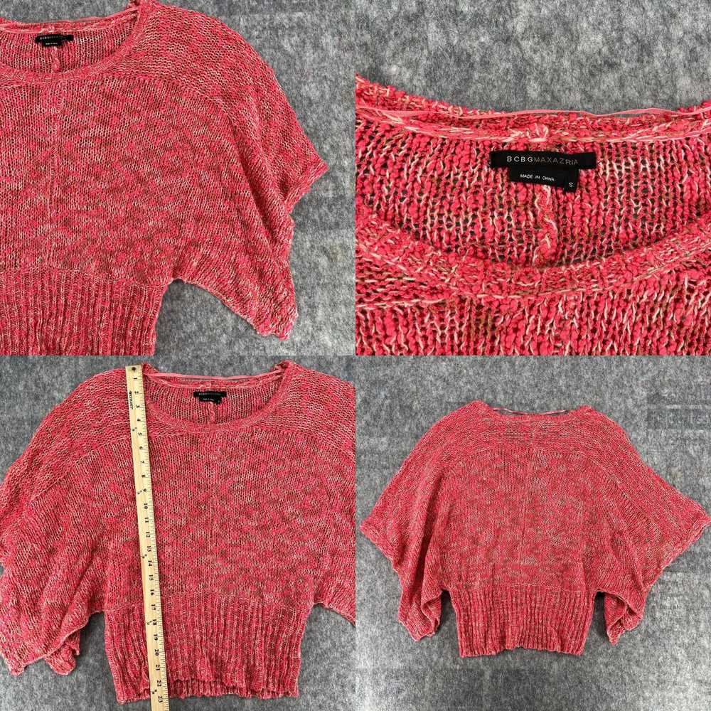 Vintage BCBG Maxazria Womens Pink Loose Knit Swea… - image 4