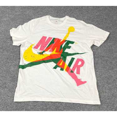 Jordan Brand Jordan White Colorful Big Print Nike… - image 1